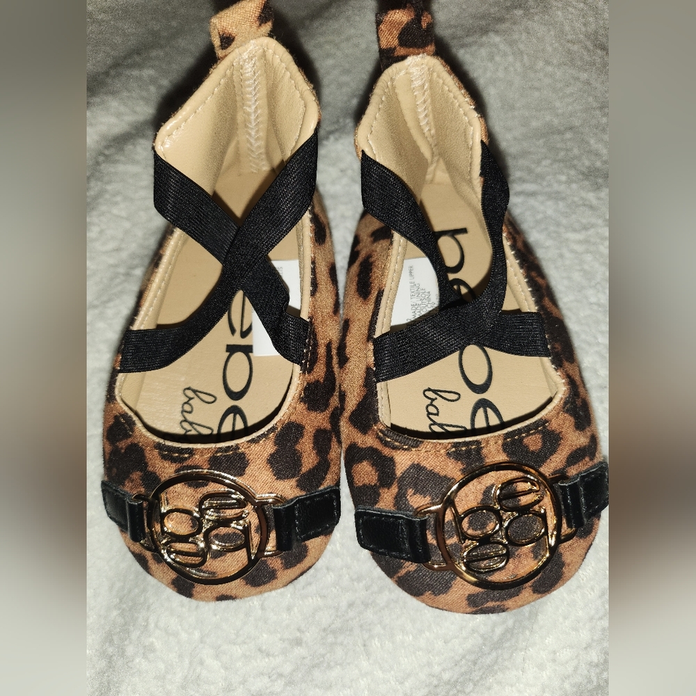 Bebe Size 2 Baby Infant Shoes Sandals Cheetah Print $15